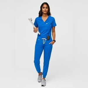 XXS Petite Figs Set Royal Blue, practically new! Only worn a handful of times